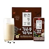 Hanmi Black Bean and Black Sesame Wholesome Soy Milk Fully Ground 6.4oz (Pack of 16), Rich Flavor...