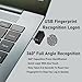 Mini USB Fingerprint Reader, Fingerprint Scanner Support Windows 10&11 with 360° Touch Biometric Latest Windows Hello Features for Password-Free Login File Encryption Fingerprint Scanner PC Dongle