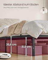 VASAGLE Doppelbettgestell, Metallbett, 160 x 200 cm, Unterbettaufbewahrung – Ansicht 3
