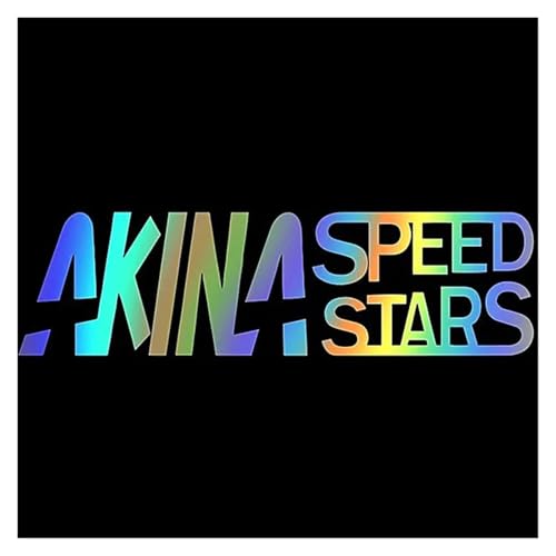 Fun Car Stickers Akina Speed Stars Personality Vinyl Decal Car Body Window Bumper Motorcycle Exterior Trim Accessories(Laser,30cmx7.5cm)