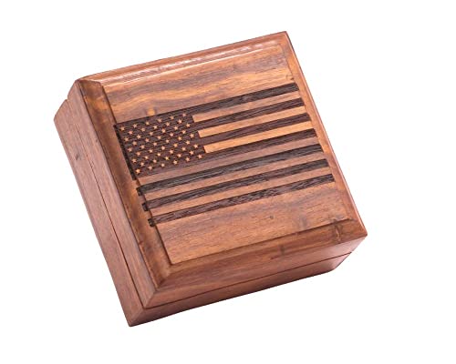 Brújula de bolsillo personalizada con caja de madera miniatura 7
