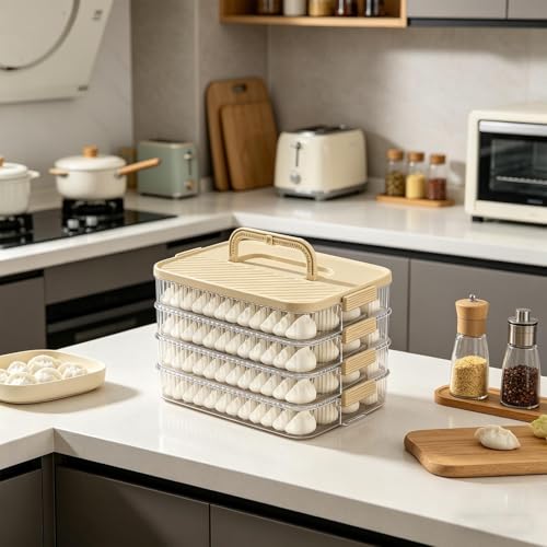 Contenedor de alimentos apilable Generisch de 4 niveles con asa para viaje 4
