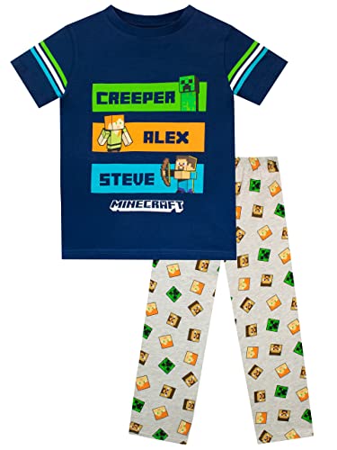 Minecraft Pijamas para Niños Multicolor 9-10 Años