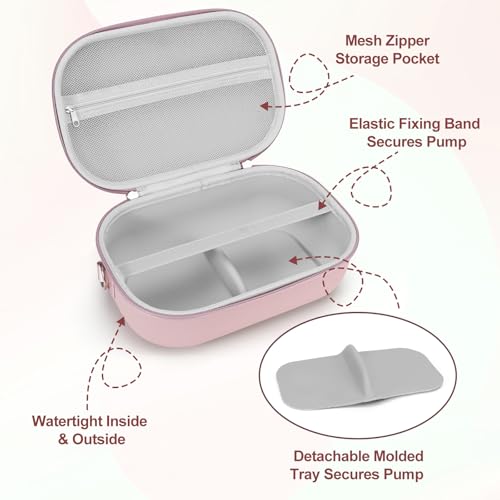 Bolsa para extractor de leche manos libres color rosa miniatura 5