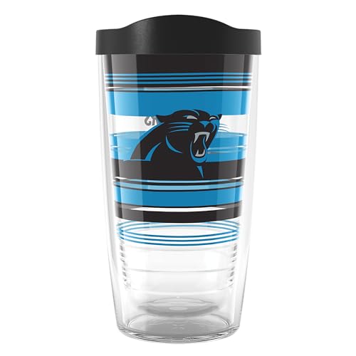 Tervis NFL Carolina Panthers - Hype Stripes Made in USA Double Walled Insulated Tumbler Travel Cup Keeps Drinks Cold & Hot, 16oz, Classic
