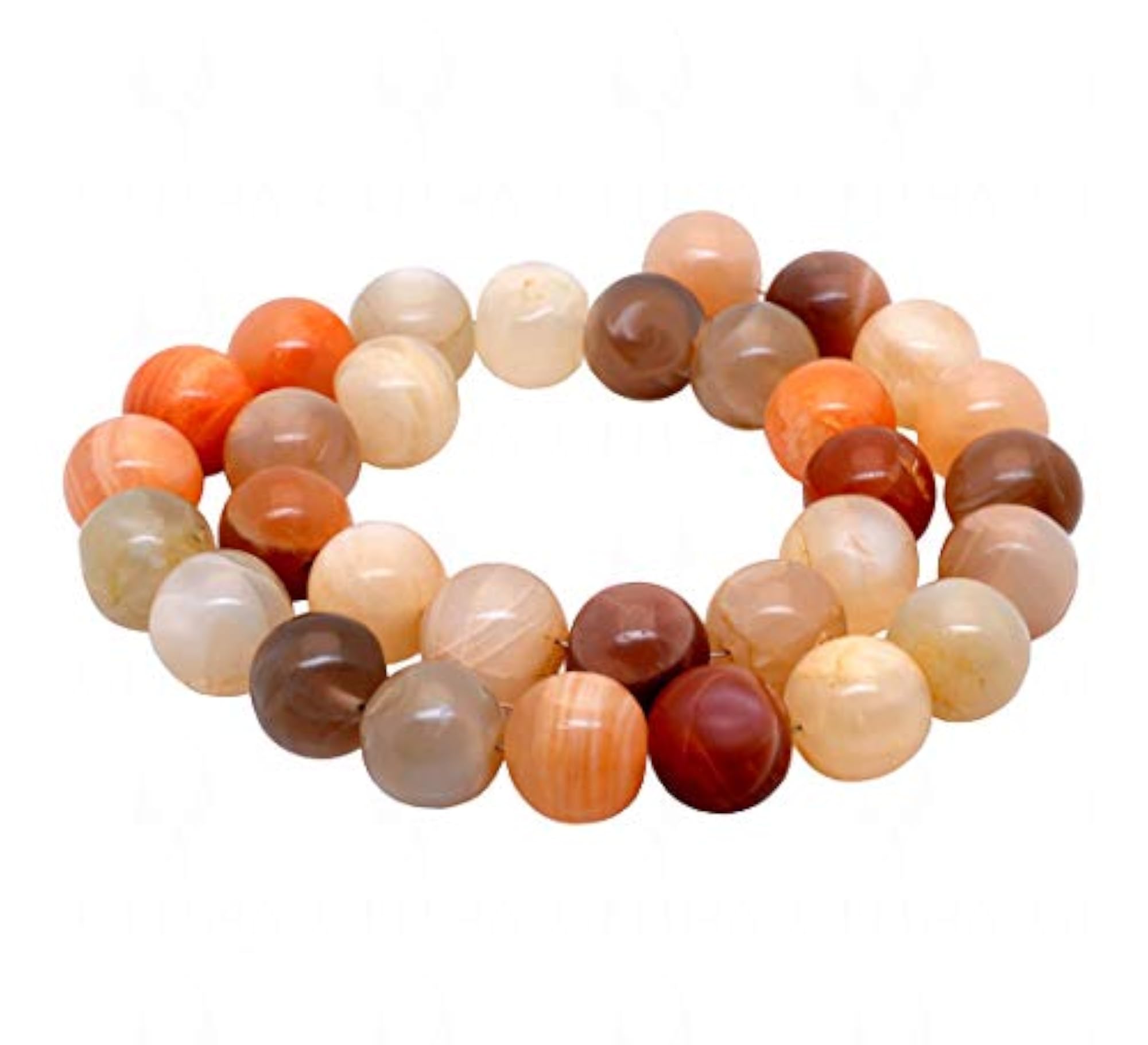 Jaipur Multi Color Moonstone Gemstone Round Shaped Bead Strand