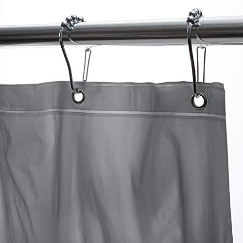 Bath Bliss Forro de cortina de chuveiro pesado, 12 ilhoses de metal resistentes à ferrugem, 3 barras