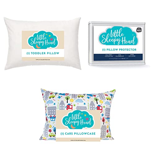 Made in USA Little Sleepy Head Toddler Pillow for Kids (13 x 18) Bundle with Cozy Cars 100% Cotton Toddler Pillowcase and Waterproof Pillow Protector Γ’β¬β 3 Items Made in USA Little Sleepy Head Toddler Pillow for Kids (13 x 18) Bundle with Cozy Cars 100% Cotton Toddler Pillowcase and Waterproof Pillow Protector Γ’β¬β 3 Items