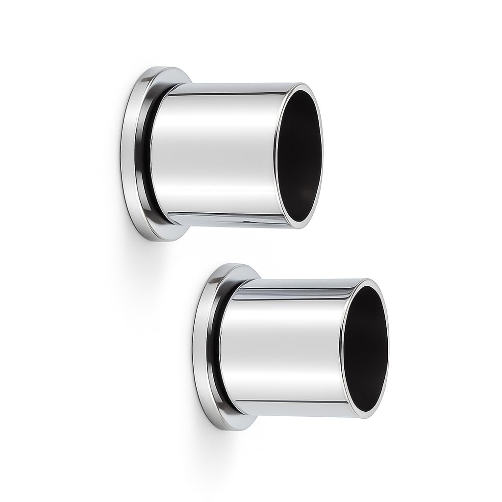 Wall to Wall Bracket (Conceal Support) for Any 1 inch Curtain Rod/Pipe, Screws & Wallplugs Included, Material - Stainless Steel, Colour - Silver, Pack of 2 pcs.-picture-13