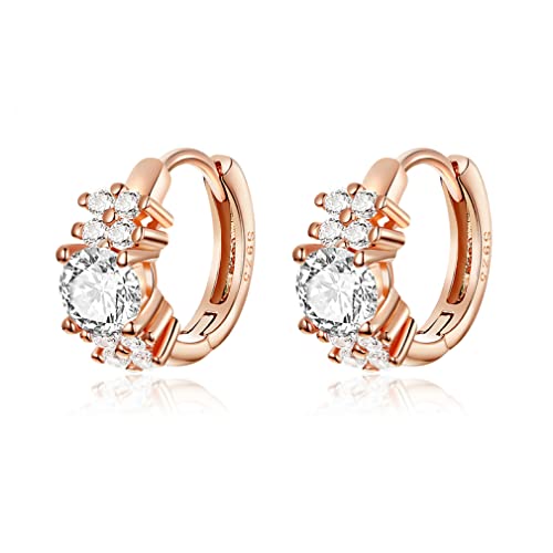 Boucles d'oreilles de cerceaux de pétales, un bijou de mariage léger sans douleur