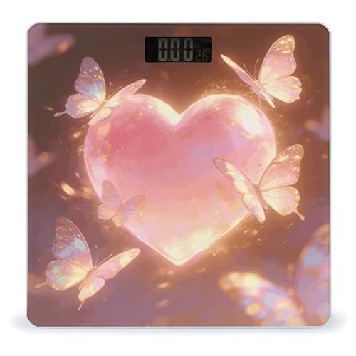 Báscula digital de baño Heart Flutters Butterfly con sensores precisos miniatura 1