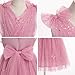 IMEKIS Butterfly Dress for Girl: 4th 5th Birthday Outfit Cake Smash Baby Flower Wedding Guest Kids Toddler Graduation Princess Sparkle Stars Tulle Tea Party Formal Dress Dusty Pink 4-5T