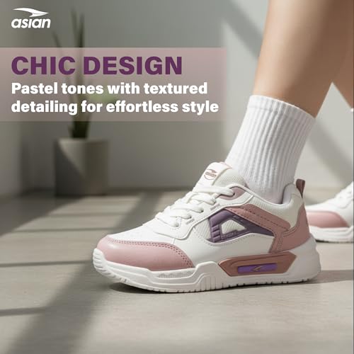 Image of ASIAN Stella-02 Women's Sneakers | Comfortable Walking, Running & Casual Shoes | Stylish Lightweight Design with Steady Grip