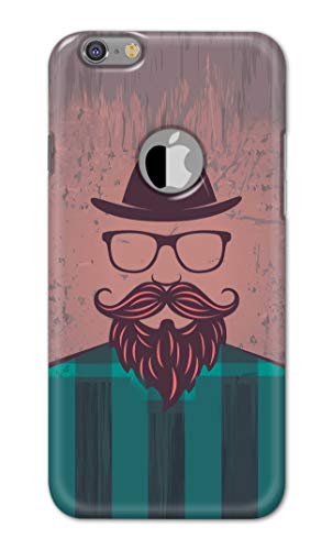 Image of PRINTFIDAA Man Icon with Beard Shirt Hipster Printed Designer Hard Case for Apple iPhone 6 Logo (4.7 inch) / iPhone 6S Logo (4.7 inch) Back Cover -(e) RPM1001