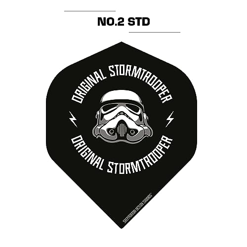 Shepperton Design Studios Original Stormtrooper Officially Licensed Dart Flights, Standard No2 Shape, 100 Micron, Black Stormtrooper Helmet, 10 Sets of 3 Flights (10XF4153) - Image 3