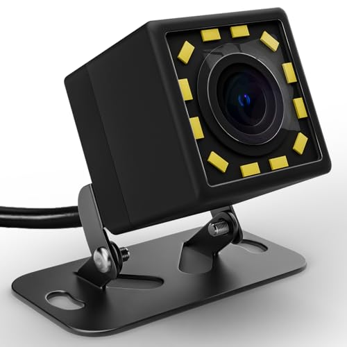 Telecamera Posteriore di Retromarcia per Auto con Visione Notturna ultra-hd a 12 LED Angolo di di 170° Impermeabile Universale a 12 V per