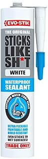 Evo-Stik Sticks Like Sh*t Waterproof Sealant, All-Purpose, Mould resistant, Colour: White