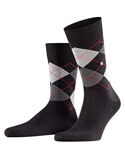Burlington Manchester Chaussettes Homme Coton Gris Noir Plus De Couleurs Fines Motif Fantaisie Argyle Idéales Pour L'Été 1 Paire