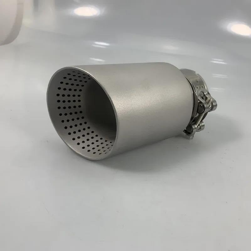 Tuyau d'échappement voiture résistant à la rouille double matériau argenté entrée 60mm - 4
