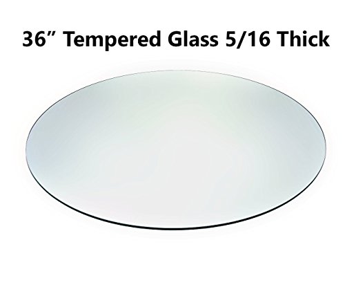 Audio-Visual Direct (36" Tempered Glass Table Top with Rounded Edge 5/16" Thick