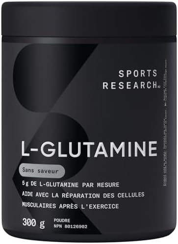 Sports Research L-Glutamine - Workout Recovery, Immune Health & Gut Health Support - 5 G Per Serving - 300 Grams
