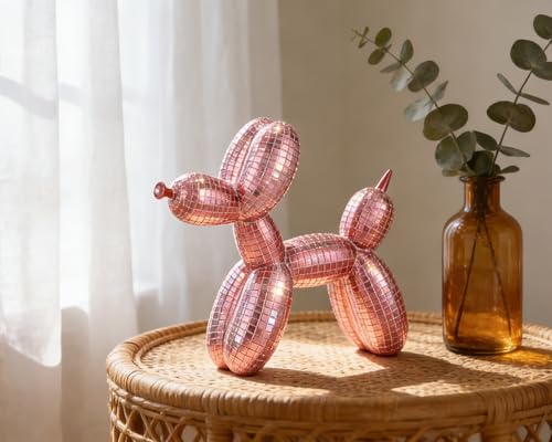 Figura disco perro globo para decoración de mesa miniatura 3