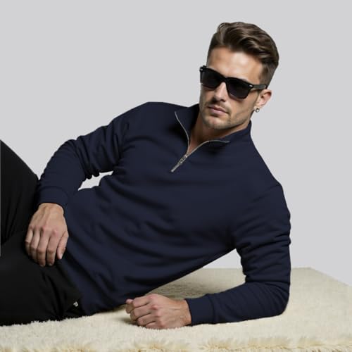 Image of FASHION AND YOUTH Premium Stylish Half Zipper Sweatshirt