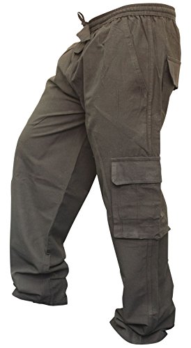 Shopoholic Fashion Mens Plain Hemp Hippie Combat Trousers2