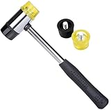 WLOOD Soft Mallet , 30mm Double-Faced Rubber Soft Head Hammer for Jewelry Craftsman, Leather Crafts, Wood, Flooring Installation and More - Lightweight Non-Sparking Blow Non-Slip Plastic Handle