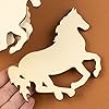 Pack of 12 Unfinished Wood Horse Cutouts - Wooden Western Rodeo Cowboy Cowgirl Galloping Mustang Horse Shapes for Team Mascot Favors, Crafts, and DIY Projects - Made in USA (Size: 5" L x 4" H) #2