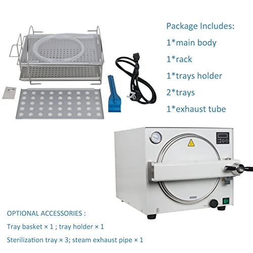 18L 900W Stainless Steel #304 Autoclave Steam Sterilizer Lab Equipment High Temperature Steam Equipment 110V