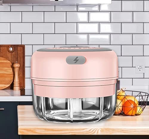 KHODAL SHOP Electric Garlic Masher Press Durable Mini Crusher Chopper Mincer USB Rechargeable Wireless Vegetable Chili Meat Grinder Food Chopper Kitchen Tools (Multicolor)