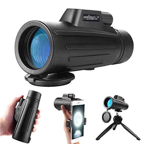 Télescope monoculaire 12x42 avec trépied et support smartphone BAK4 pour observation