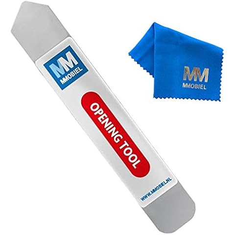 MMOBIEL Ultra-Thin Professional Stainless Steel Spudger Pry Repair Opening Tool with Rubber Grip Handle Cover