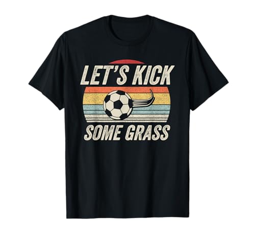 Lustiges Fußballtrikot im Retro-Stil, Vintage-Design, Let's Kick Some Grass T-Shirt