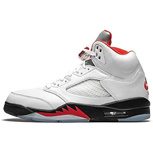 Nike Jordan Mens Air 5 Retro DA1911 102 Fire Red Silver Tongue 2020 - Size 9