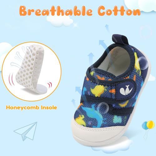 Image of FEETCITY Baby Walking Shoes Boys Girls Infant Barefoot Shoes Breathable Lightweight Baby Slip On Shoes