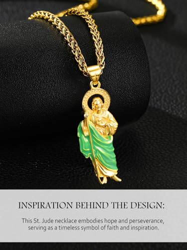 San Judas Necklace for Men Women 925 Sterling Silver St Saint Jude Necklace Religious Gifts2