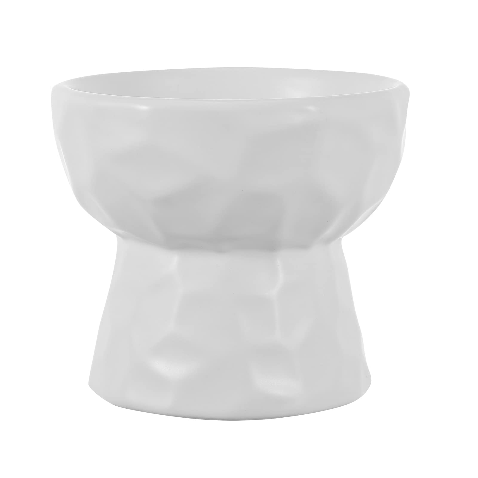 Comedero ergonómico para proteger el cuello de mascotas plato de cerámica blanco Veemoon de 250ml