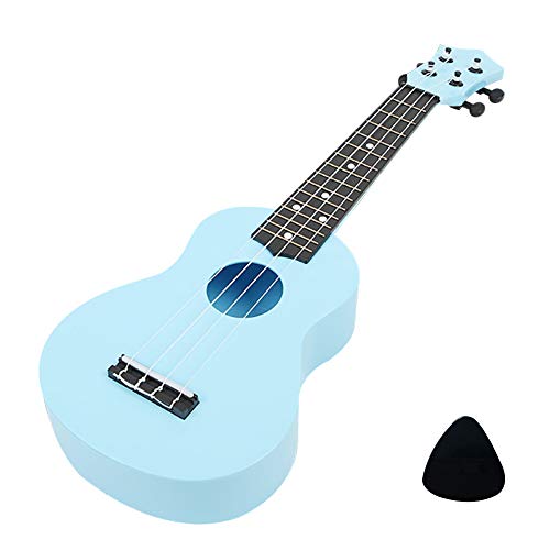 Orchesterinstrument, Uticon Ukulele, 53,3 cm, 4 Saiten, Akustik-Ukulele, kleine Gitarre, Kinder, Anfänger, Musikinstrument - Blau Cover