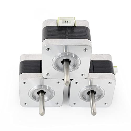 RATTMMOTOR Schrittmotor Nema 17 Stepper Motor 0,95A 24N.cm 2 phase 1,8 Grad 42x42x34mm,4-Draht Stepping Motor mit 1 meter Kabel für 3D-Drucker/CNC-Fräsmaschine (17PM-K049CN18CN)