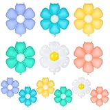 12 Pcs Colorful Daisy Balloons,Daisy Birthday Party Decoration,Daisy Foil Balloon Flower Balloon for Girls Daisy Themed Party Baby Shower Wedding Groovy Boho Supplies (Multicolor)
