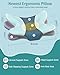 Cervical Neck Pillow for Pain Relief - Ergonomic Pillow Memory Foam Pillows for Sleeping, Cooling Orthopedic Neck Support Pillow, Contour Cervical Pillow Bed Pillow for Back Stomach Sleepers