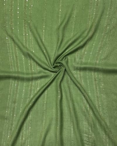 Humble Hilo Handmade Shimmer Thread Scarf or Shawl Large Lightweight Neckscarf Wrap for Women with Metallic Embroidery4