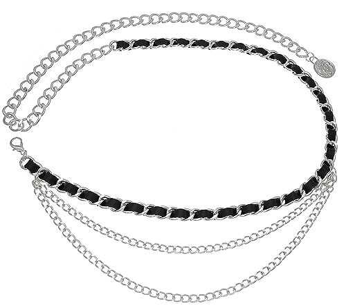 Multi-layer Waist Chain Belt Stylish Leather Waist Chain for Women4