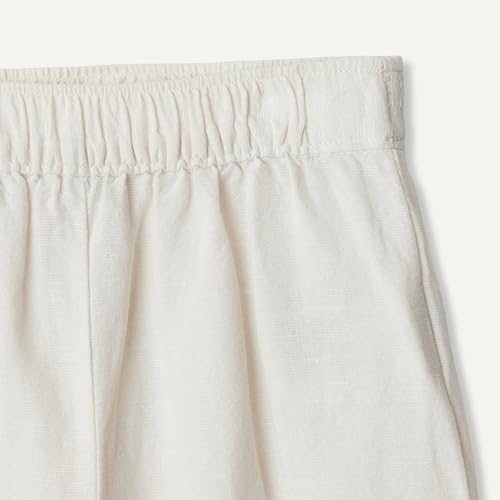Image of Amazon Essentials x Sofia Grainge Toddlers and Baby Girls' Cotton Linen Wide Leg Pull-on Pant with Ruffles
