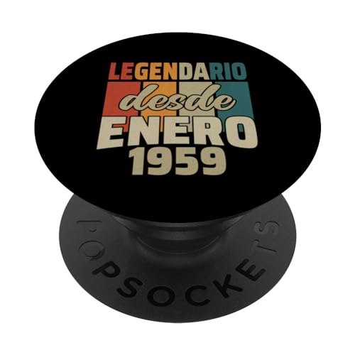 Legendario Desde Enero 1959 - Cumpleaños 65 Años PopSockets PopGrip Intercambiable