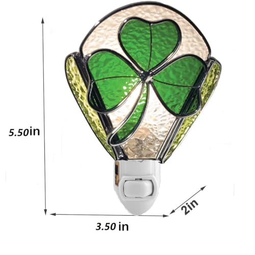 Image of KY&BOSAM Shamrock Night Light Plug into Wall, Warm White | Includes 1 Bulbs 7W, Switch-On /Off, DIY Decorative, Kids Home Decoration