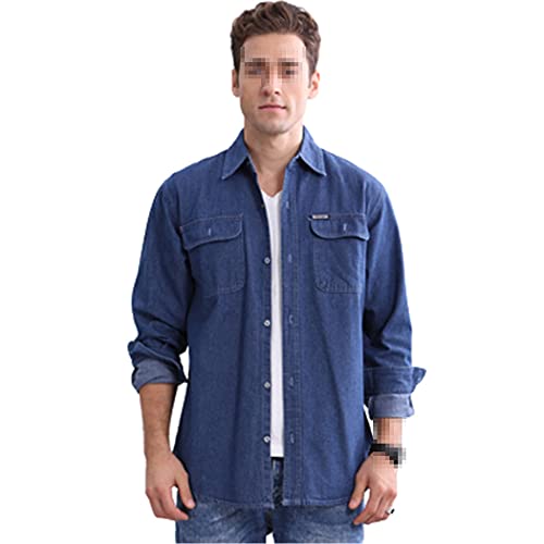 Chemise denim hommes manches longues pour un style social et chic