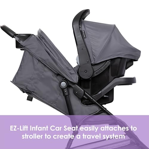 baby trend venture 3-wheel stroller travel system stellar grey